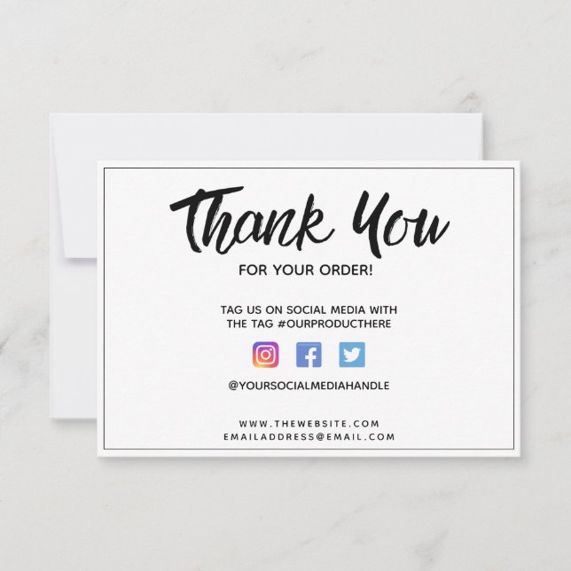 Obrigado a inserção personalizada de mídia (Frente)