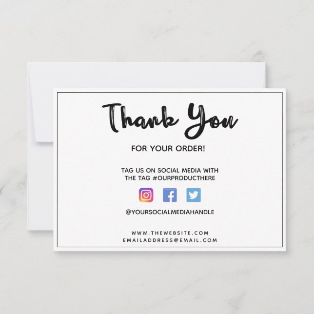 Obrigado a inserção personalizada de mídia (Frente)