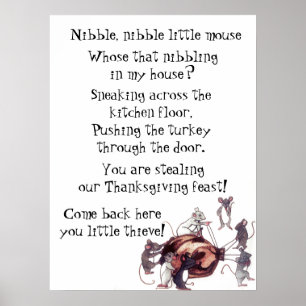 OBRIGADO A MICE STEAL POEM POSTER