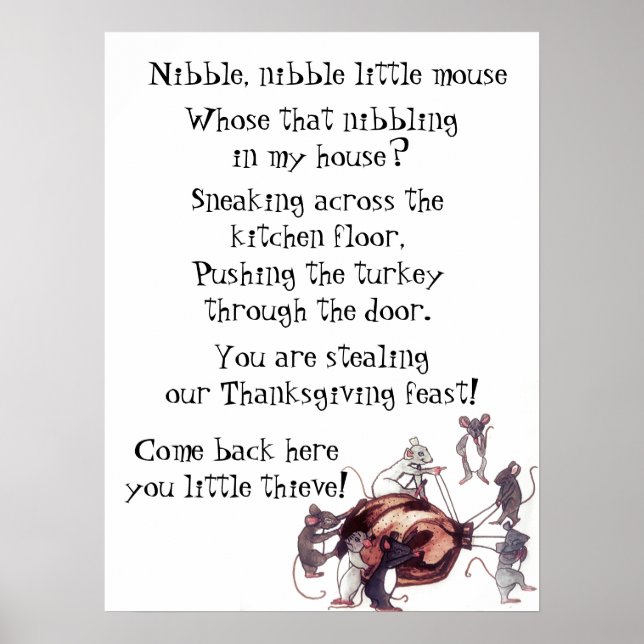 OBRIGADO A MICE STEAL POEM POSTER (Frente)