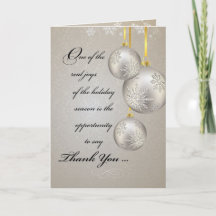 Obrigado a você e Cartões de natal com Dourado