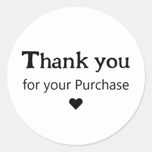 Obrigado adesivo personalizável, coloque seu texto