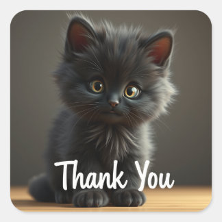 Obrigado Adesivos de Gato Preto