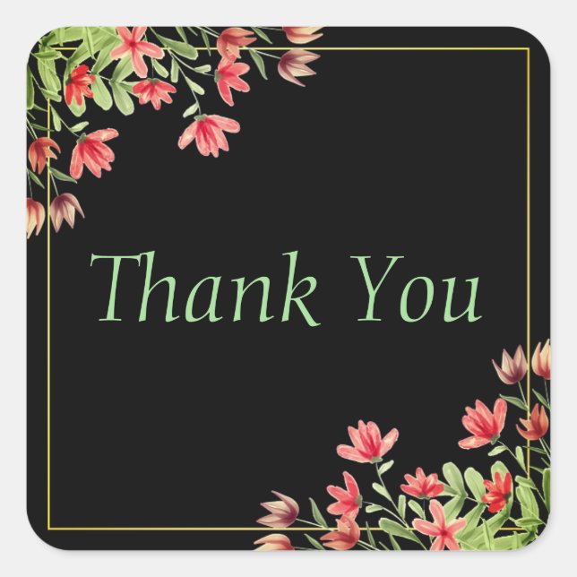 Obrigado adesivos ou selos de envelopes (Frente)