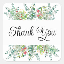 Obrigado adesivos ou selos de envelopes