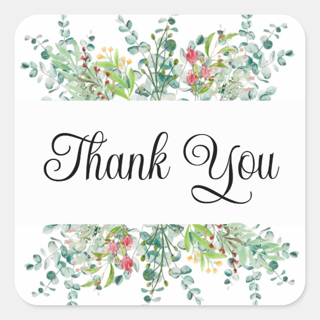 Obrigado adesivos ou selos de envelopes (Frente)