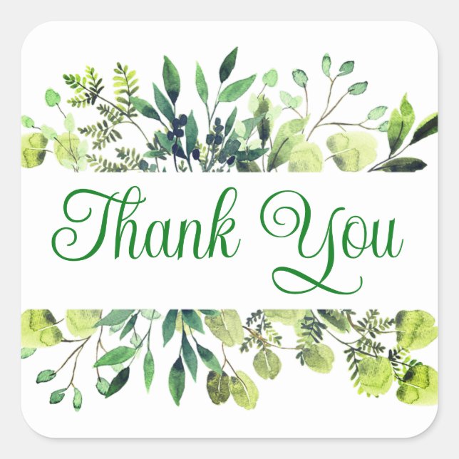 Obrigado adesivos ou selos de envelopes (Frente)