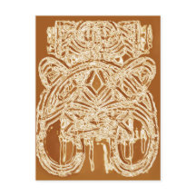 Obrigado Anote Abstrato Étnico Cartões De Arte Fin