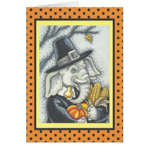 OBRIGADO AO ELEFANTE, CARTÃO DE GREETING PILGRIM V