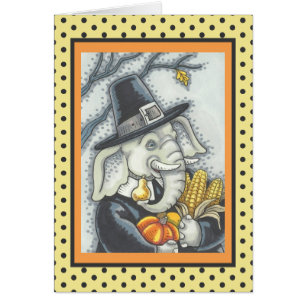 OBRIGADO AO ELEFANTE, CARTÃO DE GREETING PILGRIM V