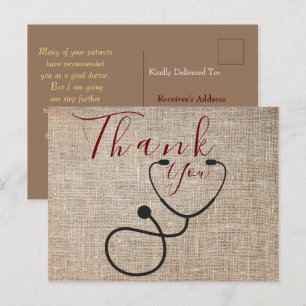 Obrigado ao médico Cartão postal