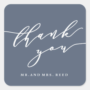 obrigado azul empoeirado você etiquetas do Sr. e