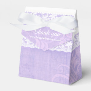 Obrigado branco rústico roxo do laço você caixa