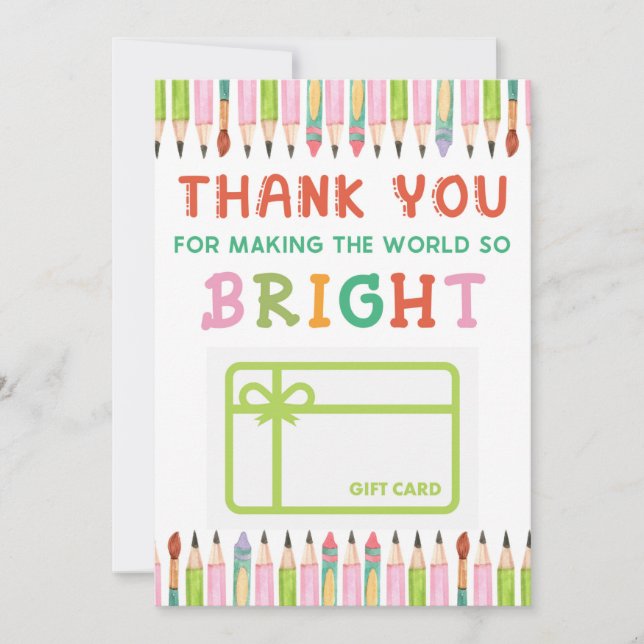 Obrigado, Bright World Gift Titular de Cartão (Frente)