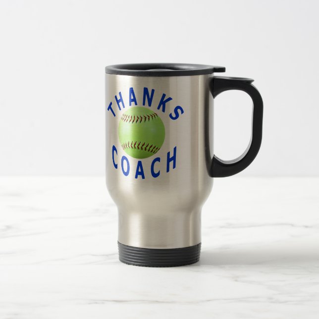 Obrigado caneca de viagem do presente do treinador (Direita)