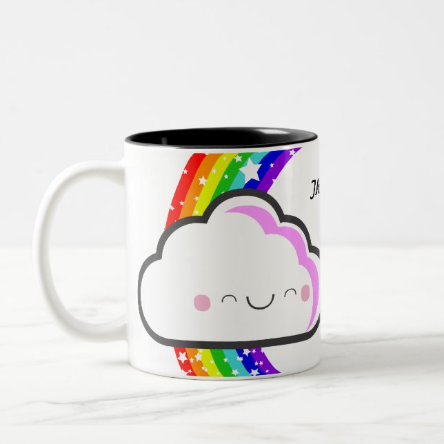 Obrigado caneca do arco-íris de KAWAII pelo (Esquerda)