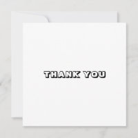 Obrigado, cartão branco preto