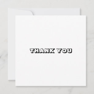 Obrigado, cartão branco preto