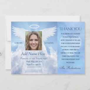 Obrigado Cartão com fotos Angel Wings