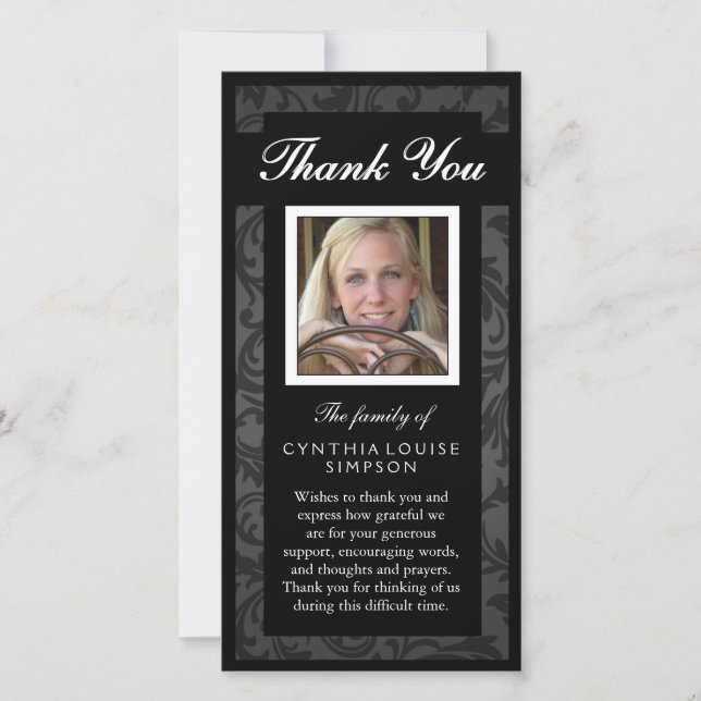 Obrigado Cartão com fotos Personalizado de Foto Pr (Frente)