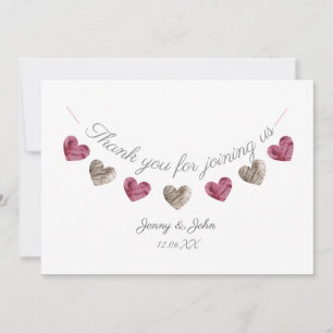 Obrigado cartão cor-de-rosa do aniversário de