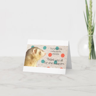 Obrigado cartão da doninha