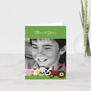 Obrigado cartão da fazenda da foto