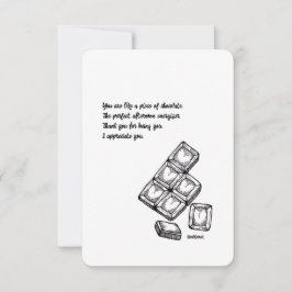 Obrigado, Cartão De Apreciação - Chocolate, Flat