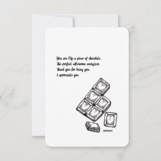 Obrigado, Cartão De Apreciação - Chocolate, Flat