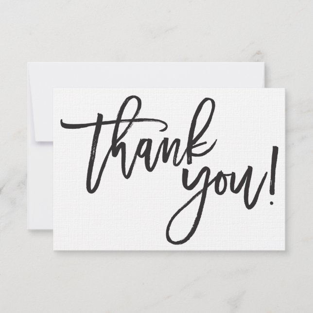 Obrigado Cartão De Caligrafia (Frente)