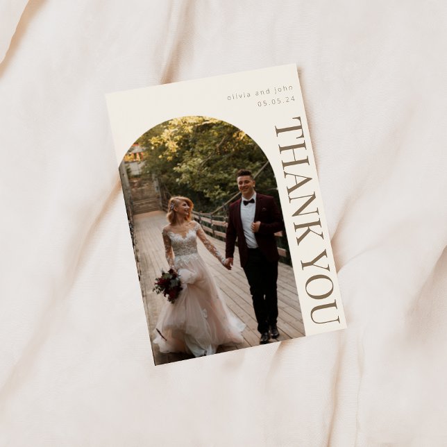 Obrigado Cartão de Casamento com Foto (Criador carregado)