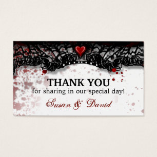 Obrigado Cartão De Casamento De Halloween Splatte