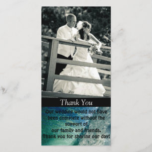 Obrigado cartão de casamento feito sob encomenda