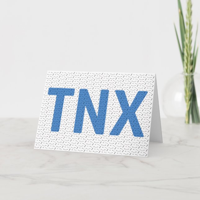 Obrigado Cartão De Código Morse (Frente)