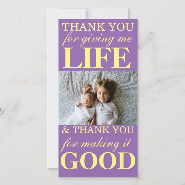 Obrigado Cartão De Dia de as mães (Frente)