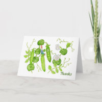 Obrigado Cartão de Ervilha Açúcar