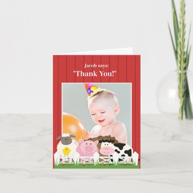 Obrigado Cartão de Fazenda Fotográfica (Frente)