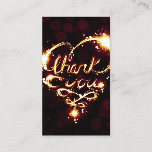 obrigado cartão de perfurador claro (Frente)