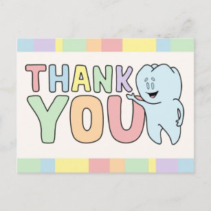"Obrigado" cartão do dente