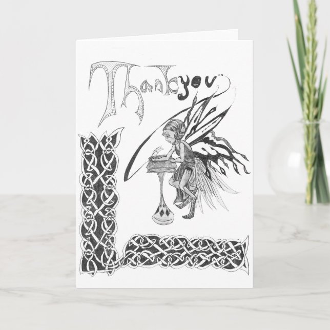 Obrigado cartão do país das fadas (Frente)