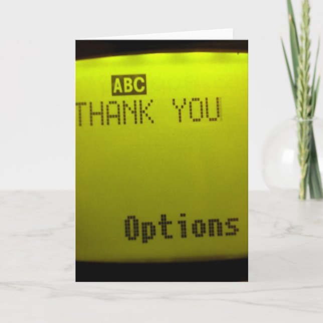 Obrigado cartão do telemóvel (Frente)