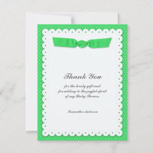 Obrigado cartão liso do chá de fraldas