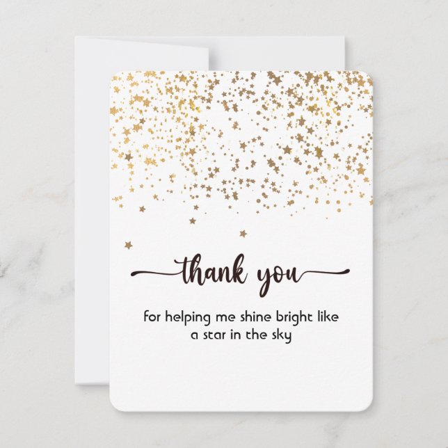 Obrigado Cartão plano, bonito e simples (Frente)