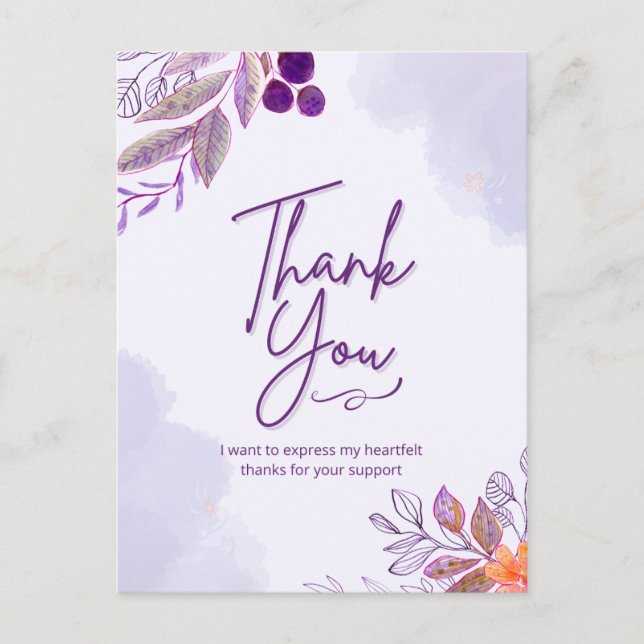 Obrigado cartão postal (Frente)