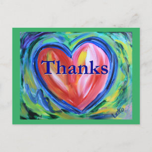 Obrigado Cartão Postal Heart Art