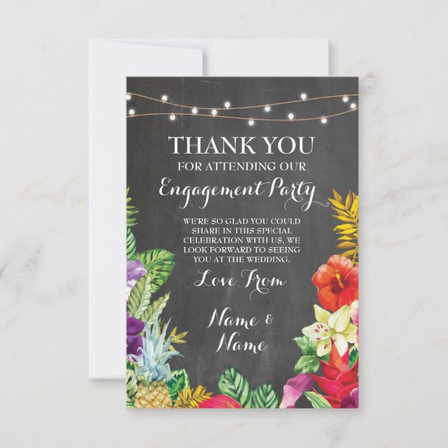 Obrigado cartão rústico de Tiki do quadro Aloha (Frente)