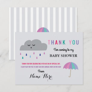 Obrigado Cartões Chá de fraldas Cloud Sprinkle Gir