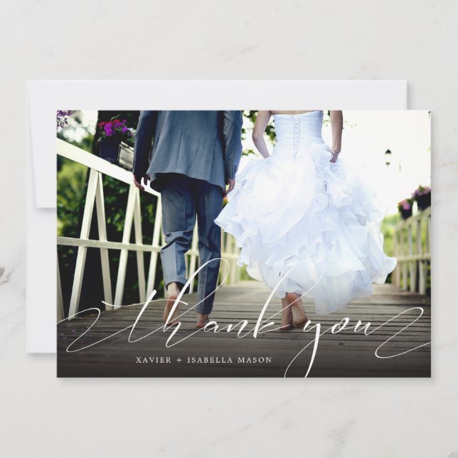 Obrigado cartões de agradecimentos delicados da (Frente)