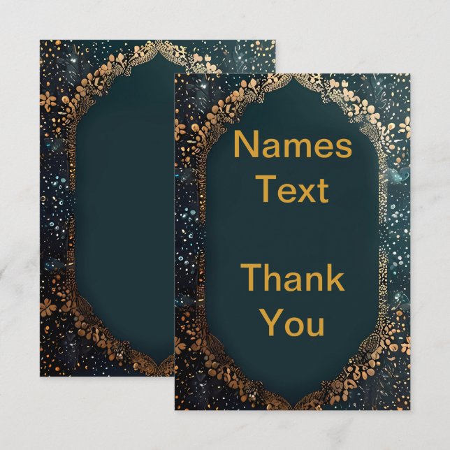 Obrigado Cartões De Casamento (Frente/Verso)