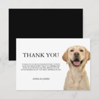 Obrigado Cartões de Chá de fraldas Labrador Amarel